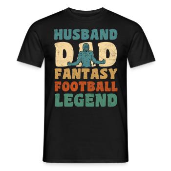 Mari papa fantasy football papa - T-shirt homme - noir - Devant - AI Model Male 178 light (178cm)
