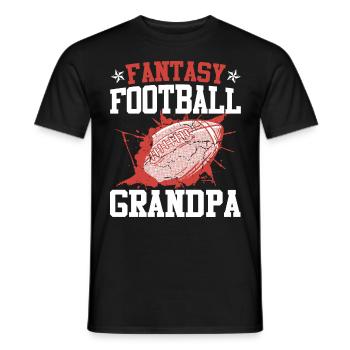 Fantasy Football Opa Großvater Fantasy Football - Männer T-Shirt - Schwarz - Vorne - AI Model Male 178 light (178cm)