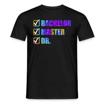 Enfin terminé Doctorat Ph.D Titre de doctorat - T-shirt homme - noir - Devant - AI Model Male 178 light (178cm)