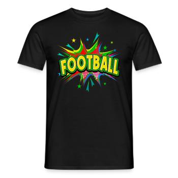 Football américain Pop Art Dessin animé Comic Art Coloré - T-shirt homme - noir - Devant - AI Model Male 178 light (178cm)