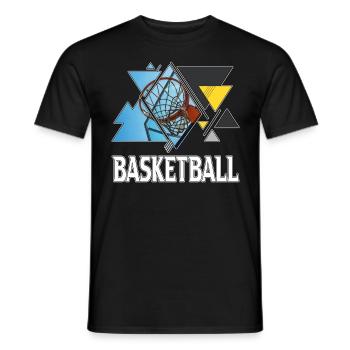 Basketball Basket Basketball Player Sport Triangle - Men's T-Shirt - black - Front - AI Model Male 178 light (178cm)