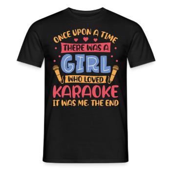 Karaoke Singer Once Upon A Time - Men's T-Shirt - black - Front - AI Model Male 178 light (178cm)