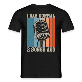 Karaoke Singer Retro Vintage I Was - Männer T-Shirt - Schwarz - Vorne - AI Model Male 178 light (178cm)