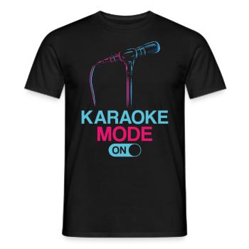 Karaoké Singer Mode Karaoké activé - T-shirt homme - noir - Devant - AI Model Male 178 light (178cm)