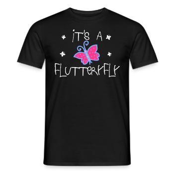 C’est une mouche à flutteryfly | Papillon - T-shirt homme - noir - Devant - AI Model Male 178 light (178cm)