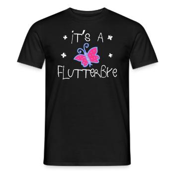C’est un flotterbye| Papillon - T-shirt homme - noir - Devant - AI Model Male 178 light (178cm)