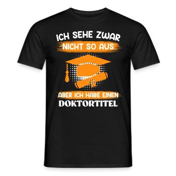 Docteur, je ne ressemble pas à un doctorat - T-shirt homme - noir - Devant - AI Model Male 178 light (178cm)