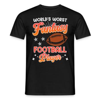Schlechtester Fantasy Football Spieler - Männer T-Shirt - Schwarz - Vorne - AI Model Male 178 light (178cm)