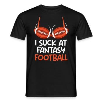I suck at Fantasy Football Loser - Men's T-Shirt - black - Front - AI Model Male 178 light (178cm)