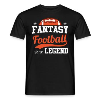 Fantasy Football Legend Fantasy Football Champion - Men's T-Shirt - black - Front - AI Model Male 178 light (178cm)