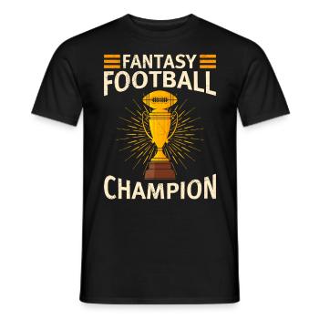 Fantasy Football Champ Champion - Men's T-Shirt - black - Front - AI Model Male 178 light (178cm)