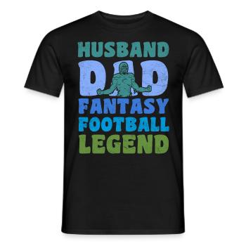 Mari papa fantasy football papa - T-shirt homme - noir - Devant - AI Model Male 178 light (178cm)