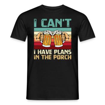 Brassage avec l’aide de Craft Beer Porch Drinker - T-shirt homme - noir - Devant - AI Model Male 178 light (178cm)