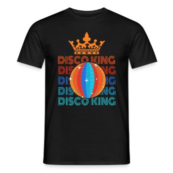 Vintage Club Lifestyles Retro Groovy Disco Party - Men's T-Shirt - black - Front - AI Model Male 178 light (178cm)