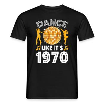 Retro Vintage Groovy Party Disco Ball Club Lifes - Men's T-Shirt - black - Front - AI Model Male 178 light (178cm)