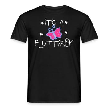 C’est un | flottant Papillon - T-shirt homme - noir - Devant - AI Model Male 178 light (178cm)
