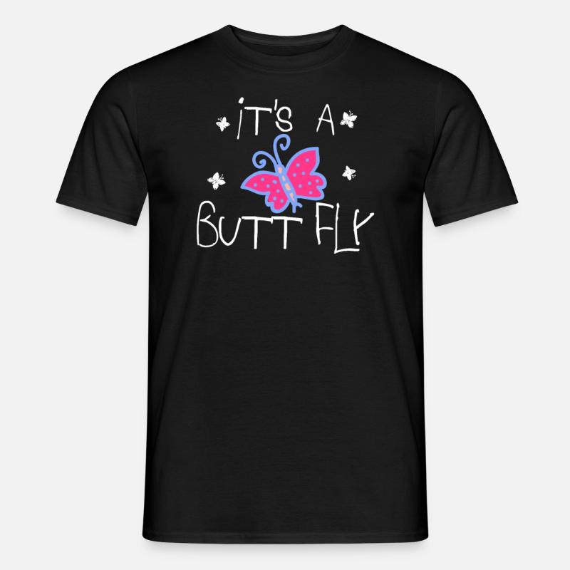 It's a butt fly | Butterfly - Men's T-shirt - black