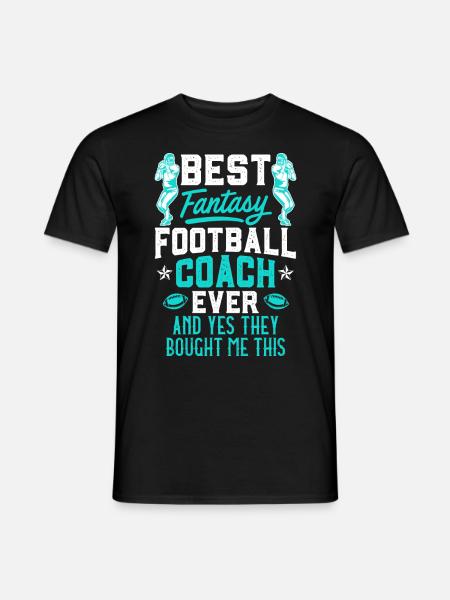 Bester Fantasy Football Coach - Männer T-Shirt - Schwarz