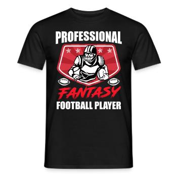 Professional Fantasy Football Player - Men's T-Shirt - black - Front - AI Model Male 178 light (178cm)