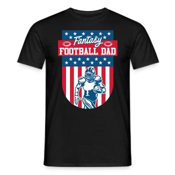 Papa de football Fantasy - T-shirt homme - noir - Devant - AI Model Male 178 light (178cm)