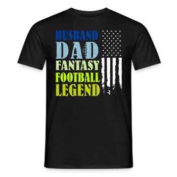 Mari Père Fantasy Football Legend - T-shirt homme - noir - Devant - AI Model Male 178 light (178cm)