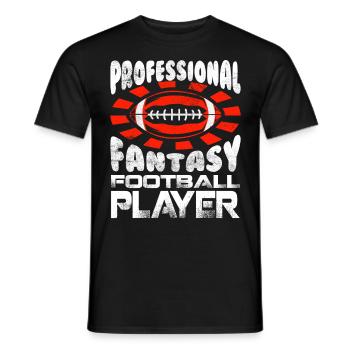 Professional Fantasy Football Player - Men's T-Shirt - black - Front - AI Model Male 178 light (178cm)