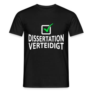 La thèse défend le titre de doctorat - T-shirt homme - noir - Devant - AI Model Male 178 light (178cm)