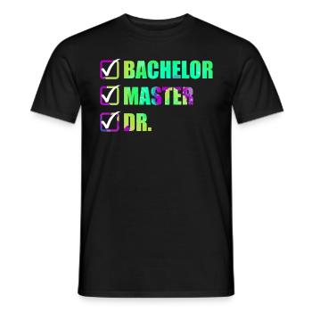 Endlich fertig Doktor Abschluss Ph.D Doktortitel - Männer T-Shirt - Schwarz - Vorne - AI Model Male 178 light (178cm)