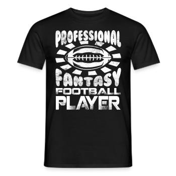 Professional Fantasy Football Player - Men's T-Shirt - black - Front - AI Model Male 178 light (178cm)