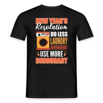 New Year's Resolution New Year's Day New Years - Männer T-Shirt - Schwarz - Vorne - AI Model Male 178 light (178cm)