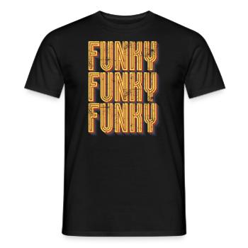 Funky Music Retro - Men's T-Shirt - black - Front - AI Model Male 178 light (178cm)