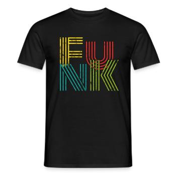 Funk Musik Retro - Männer T-Shirt - Schwarz - Vorne - AI Model Male 178 light (178cm)