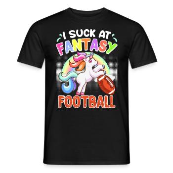 Ich suck at Fantasy Football Loser - Men's T-Shirt - black - Front - AI Model Male 178 light (178cm)