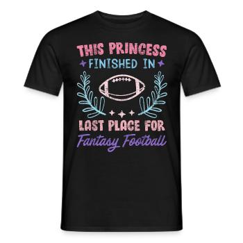 Princess has last place in fantasy football - Men's T-Shirt - black - Front - AI Model Male 178 light (178cm)
