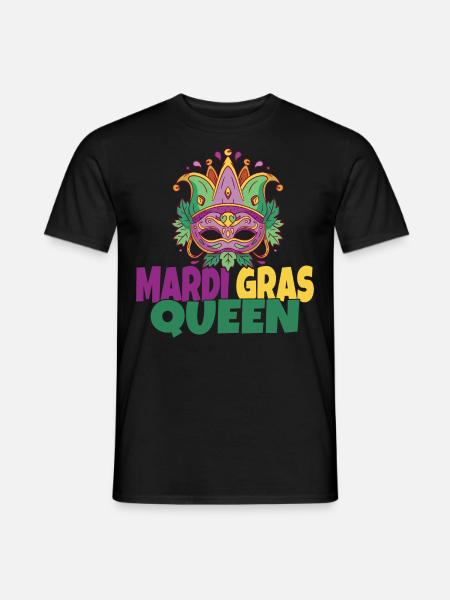 Mardi Gras Queen - Männer T-Shirt - Schwarz