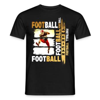 Joueur de football américain Gold Vintage Retro Sport - T-shirt homme - noir - Devant - AI Model Male 178 light (178cm)