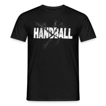 Handball Splash Grunge Handball Player Handball Player - T-shirt homme - noir - Devant - AI Model Male 178 light (178cm)
