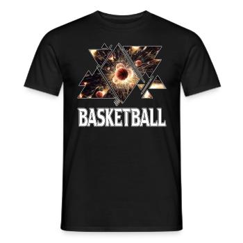 Basketball Ball Basketball Player Sport Triangle - Men's T-Shirt - black - Front - AI Model Male 178 light (178cm)