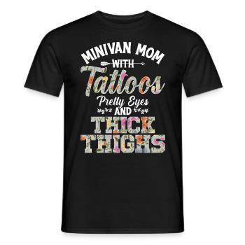 Super Mom Drives Minivan Lifestyle Minivan Moms - Men's T-Shirt - black - Front - AI Model Male 178 light (178cm)