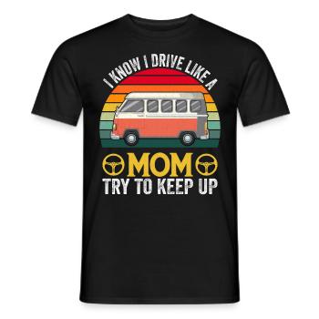 Minivan Moms Super Mom Drives Minivan Lifestyle - Men's T-Shirt - black - Front - AI Model Male 178 light (178cm)