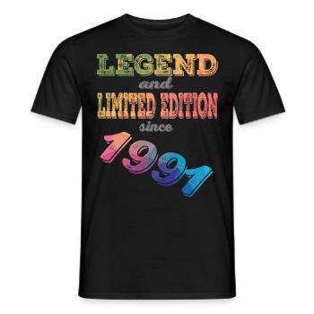 LEGEND AND LIMITED EDITION - Männer T-Shirt - Schwarz - Vorne - AI Model Male 178 light (178cm)