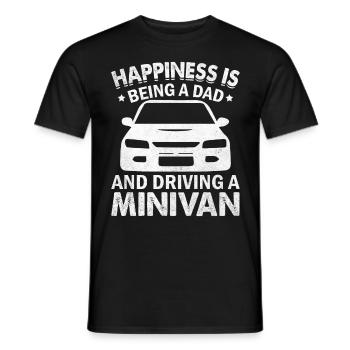 Papa conduit Minivan Papa Minivan Papa Mode de vie - T-shirt homme - noir - Devant - AI Model Male 178 light (178cm)
