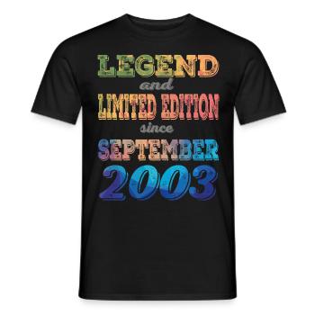LEGEND AND LIMITED EDITION - Männer T-Shirt - Schwarz - Vorne - AI Model Male 178 light (178cm)