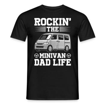 Papa conduit une fourgonnette Papa Mode de vie Pères Minifourgonnette - T-shirt homme - noir - Devant - AI Model Male 178 light (178cm)