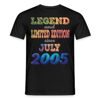 Geburtstagsshirt Geburtstagsgeschenk 18 Jahre - Männer T-Shirt - Schwarz - Vorne - AI Model Male 178 light (178cm)
