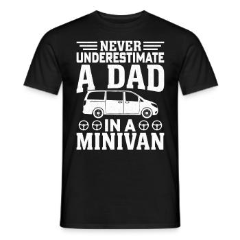 Daddy Drives Minivan Dad Driving Dads Minivan Gesc - Männer T-Shirt - Schwarz - Vorne - AI Model Male 178 light (178cm)