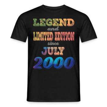 LEGEND AND LIMITED EDITION - Männer T-Shirt - Schwarz - Vorne - AI Model Male 178 light (178cm)