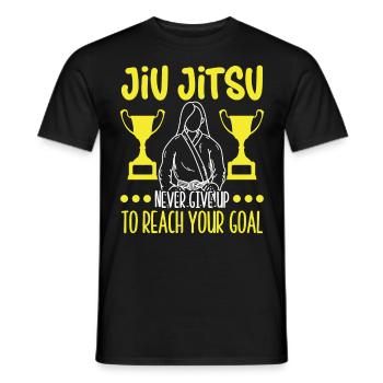 Jiu Jitsu N’abandonnez jamais les arts martiaux Jujutsu MMA - T-shirt homme - noir - Devant - AI Model Male 178 light (178cm)