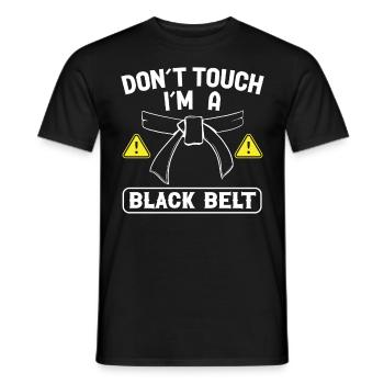 Jiu Jitsu Ne Touche Pas dans Un Jujutsu Ceinture Noire MMA - T-shirt homme - noir - Devant - AI Model Male 178 light (178cm)