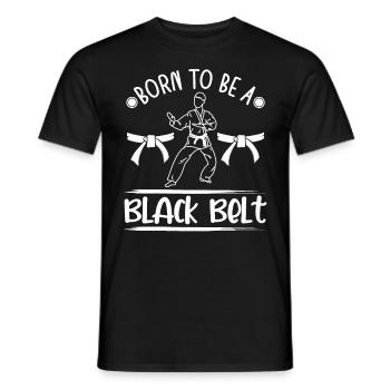 Jiu jitsu Born To Be A Black Belt Jujutsu MMA - Men's T-Shirt - black - Front - AI Model Male 178 light (178cm)